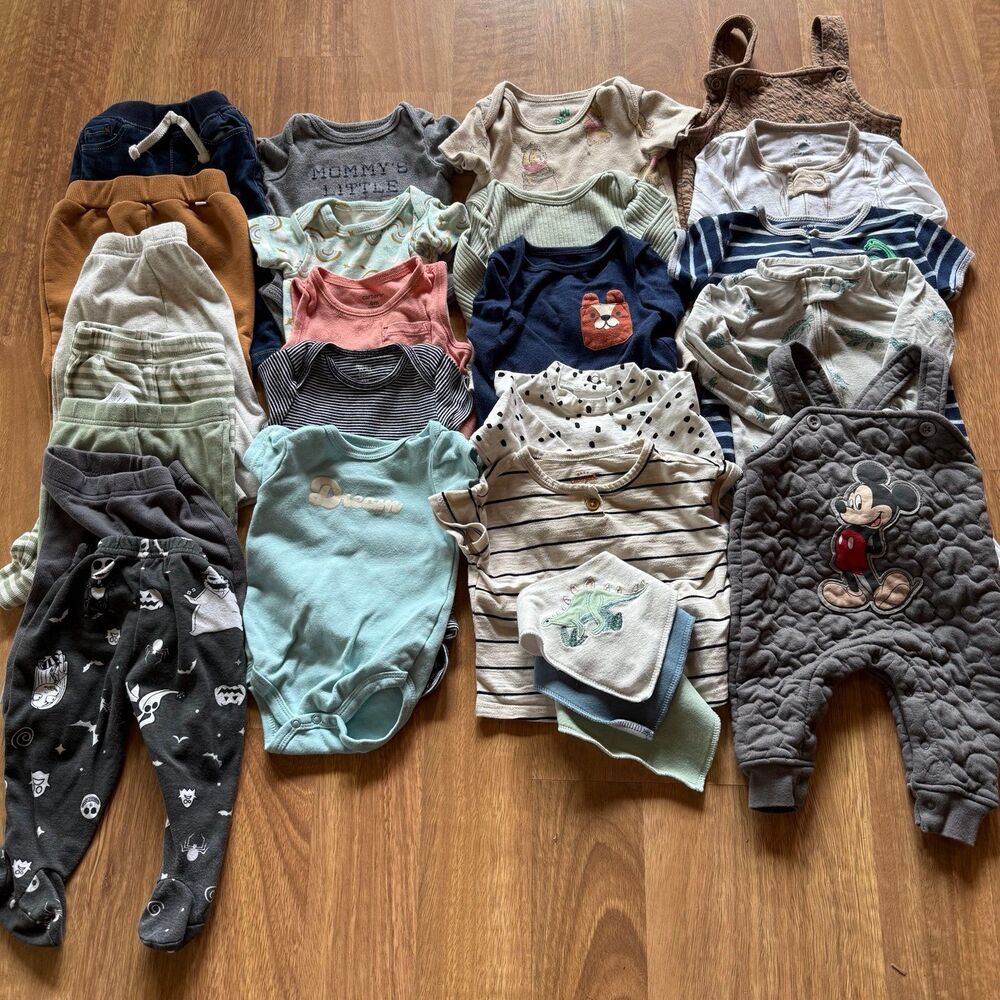 Baby lot of size 3-6 months CARTERS, Disney, Cat & Jack. HB boys